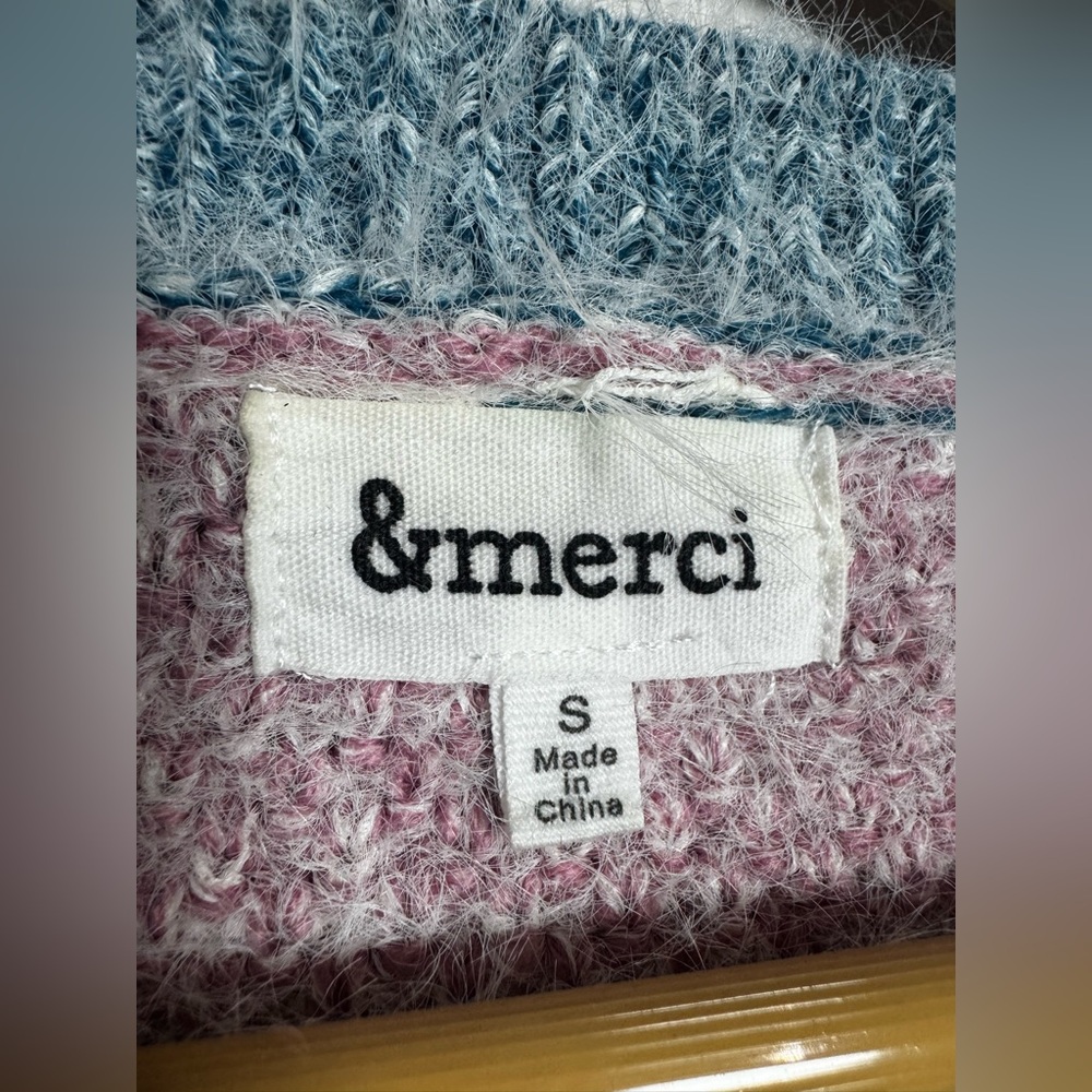 &merci Oversized 90’s Pastel Colored Soft Crewneck Size Small - Picture 4 of 7